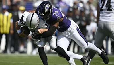 Game day: Defenses rule as Raiders trail Ravens at half, 9-6