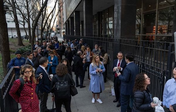 $1.8K to stand in line: Line sitters are cashing in on Donald Trump's hush-money trial, reports say