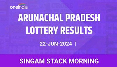 Arunachal Pradesh Lottery Singam Stack Morning Winners June 22 - Check Results Now!