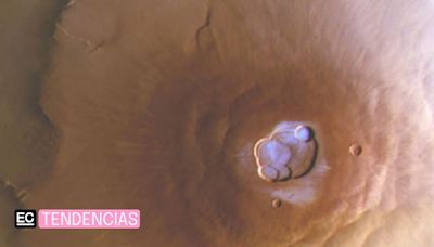 Marte sorprende con hielo en sus volcanes