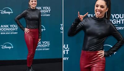 GMB’s Laura Tobin looks incredible in PVC top and leather trousers at Bon Jovi premiere