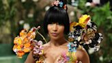 Nicki Minaj Wore a Flower-Powered Marni Dress with Her Own Line of Press-On Nails to the Met Gala
