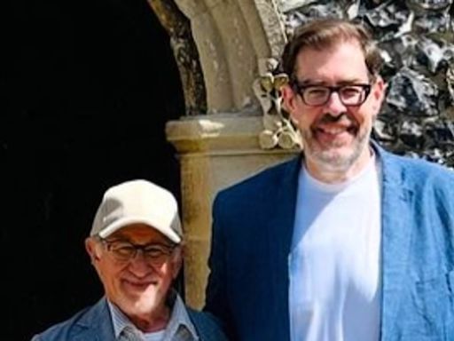 Richard Osman shares sweet snap posing withSteven Spielberg