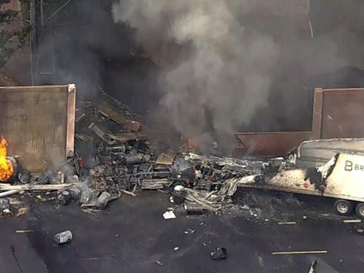 Watch live: Route 3 closed in Clifton, New Jersey after tractor trailer explosion sparks fire. Nearby homes evacuated.