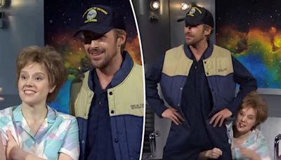 Ryan Gosling, Kate McKinnon break character – again – while reprising alien abduction skit on ‘SNL’