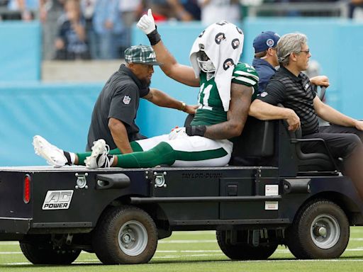 Jets' Jermaine Johnson confirms MRI results of torn Achilles suffered in Week 2, vows 'to get back right'