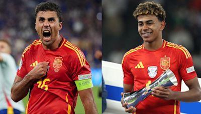 33/1 Rodri and 10/1 Lamine Yamal win Player and Young Player of the Tournament awards