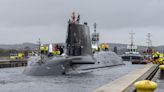 Submarine HMS Anson makes maiden journey