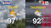 Sunday AM Forecast: hot today, things start to turn a bit more unsettled next week