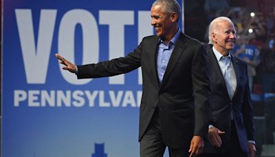 Under threat of a splintering base, Obama and Clinton bring star power to rally Dems for Biden