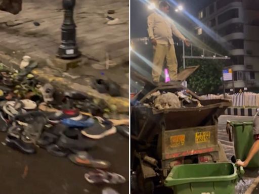 Anand Mahindra hails BMC for cleaning sea of footwear left after T20 victory parade. Watch
