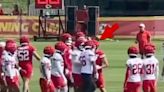 FIGHT! Travis Kelce Shoves Veteran Teammate During Kansas City Chiefs' Training Camp Skirmish