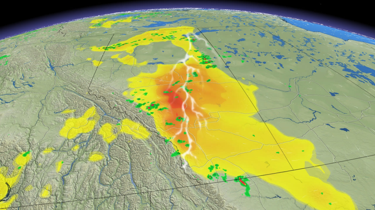 Severe thunderstorm chances bubble up over southern Alberta Monday and Tuesday