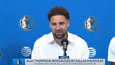 Klay Thompson Gave Honest Statement on Warriors Exit at First Mavericks Presser