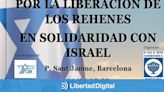 Manifestación en Barcelona para pedir la libertad de los rehenes secuestrados por Hamas