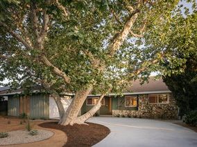 Stone Steals the Spotlight in This $1.3M Revamped Midcentury in L.A.