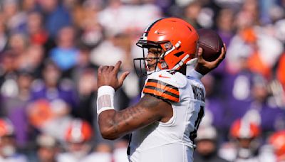 Browns quarterback Deshaun Watson will throw in front of the media Thursday