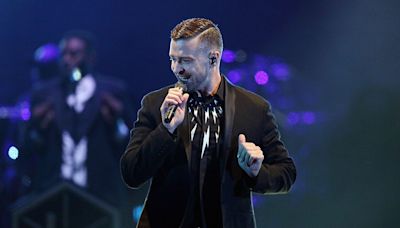 What time is Justin Timberlake on stage at London's 02?