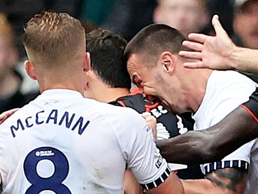 Preston striker Milutin Osmajic gets eight-match ban and £15,000 fine for biting Blackburn defender Owen Beck