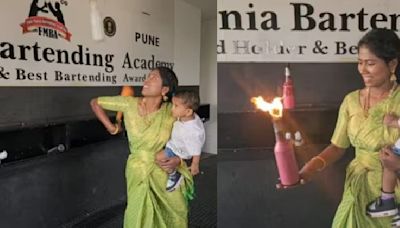 Flaming bottles & baby in hand: Meet Pune's fire-juggling bartender extraordinaire, Kavita Medhar!