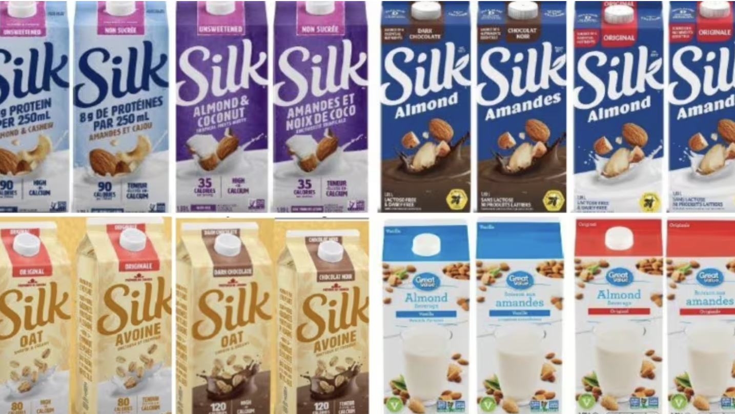 Silk, Great Value plant-based beverages recalled across Canada