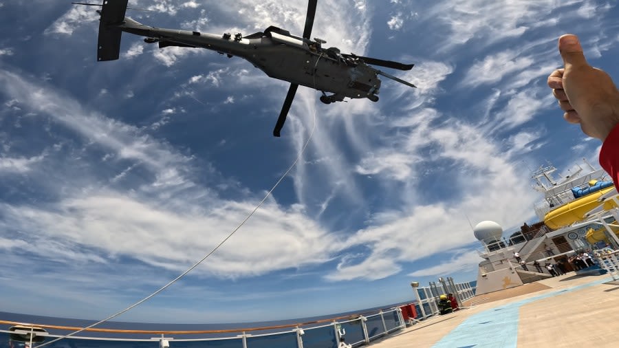 Air Force airlifts sick boy, mother from Carnival Cruise ship