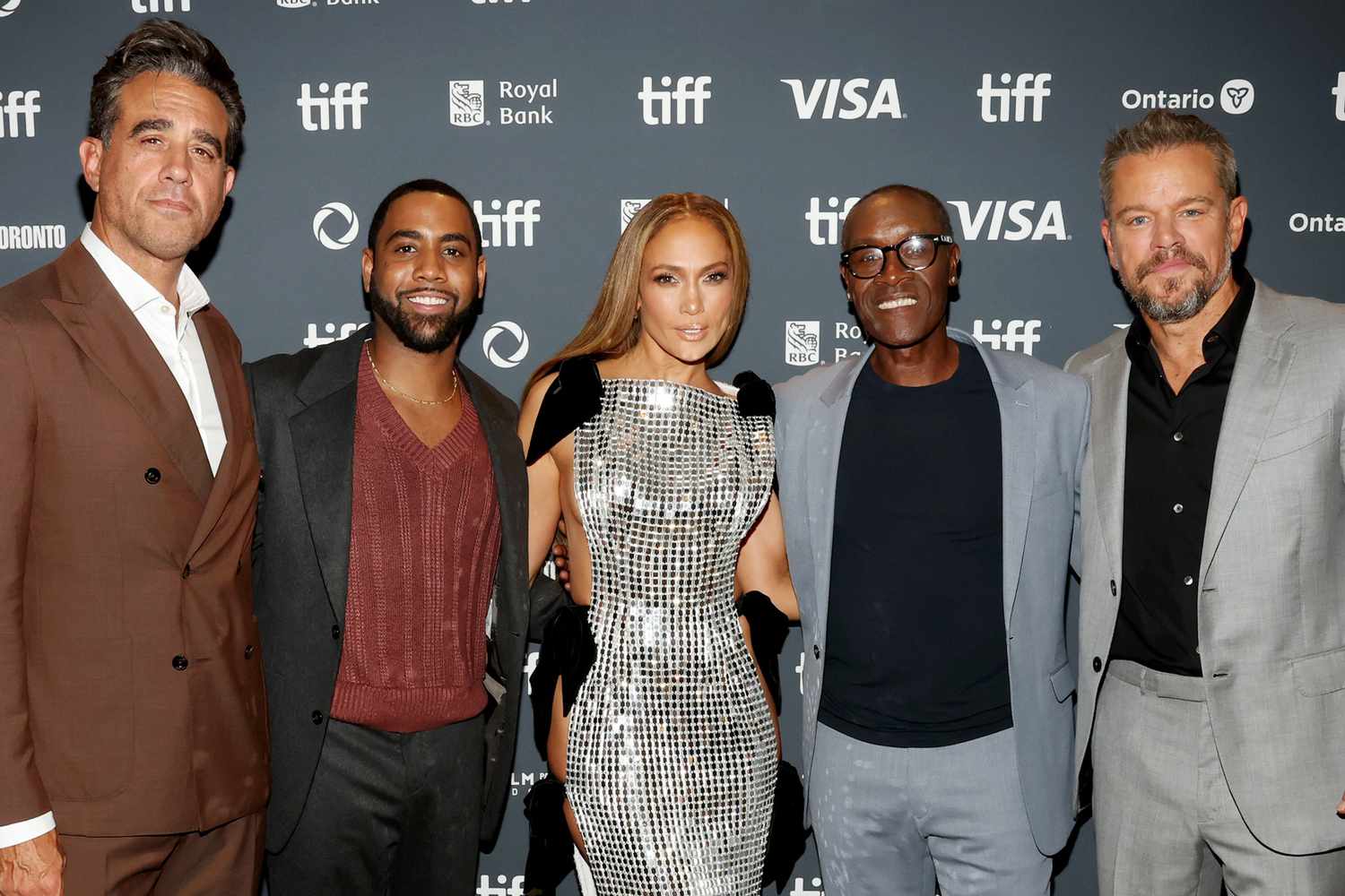 Jennifer Lopez Poses with Matt Damon and 'Unstoppable' Cast at TIFF While Ben Affleck Skips Premiere