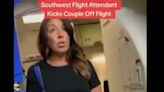 Flight attendant celebrated for barring apparently drunk passenger she spotted doing cartwheels in airport