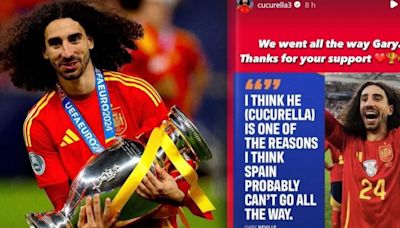 El zasca de Cucurella a Gary Neville tras ganar la Eurocopa: así fueron las críticas del exjugador inglés