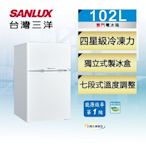 SANLUX台灣三洋 102L 1級定頻雙門電冰箱SR-C102B1