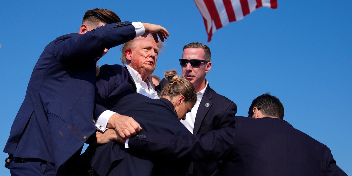 Donald Trump whisked off stage in Pennsylvania after loud noises rang through the crowd