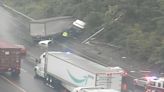 Jackknifed truck caused miles of delays on I-95 North in Fairfield