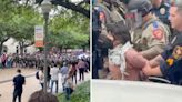 Reportan enfrentamientos y arrestos durante protesta pro-Palestina en UT Austin