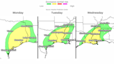 A new weather pattern will replace the arctic air with heavy rain, ice and significantly warmer weather this week