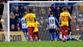 Brighton gift draw to Sheffield United after own goal and red card