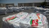 Food piles up at Gaza crossing as aid agencies say unable to work