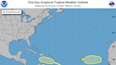 Forecasters watching 3 tropical waves. Invest 90L shows small chance of development