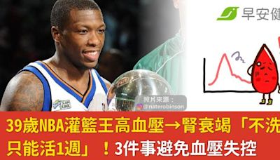 39歲NBA灌籃王高血壓→腎衰竭「不洗腎只能活1週」！3件事避免血壓失控