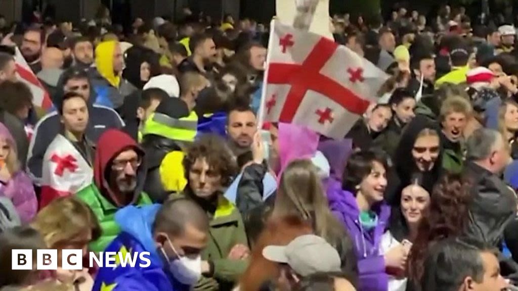 Thousands protest outside Georgia parliament against foreign influence bill