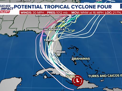 TRACKER: Watch Potential Tropical Cyclone Four using spaghetti models, forecast cone, alerts