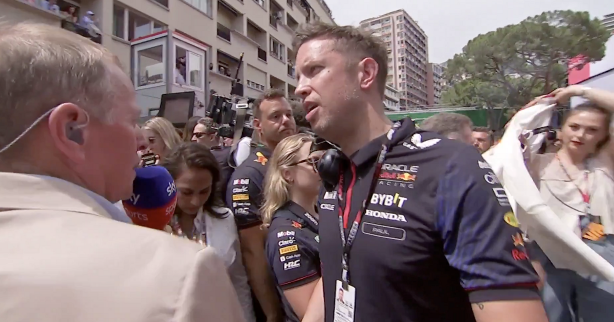 Martin Brundle's chaotic F1 grid walk at Monaco GP as mechanic swore on live TV
