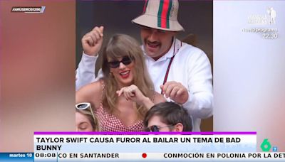 Taylor Swift y Travis Kelce lo dan todo perreando al ritmo de 'Tití me preguntó' en la final del US Open