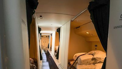 I went inside a hidden room where flight attendants sleep on long-haul flights. I was amazed by its small size and comfy beds.