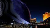 Rock climber scales massive Sphere venue near the Las Vegas Strip to protest abortion