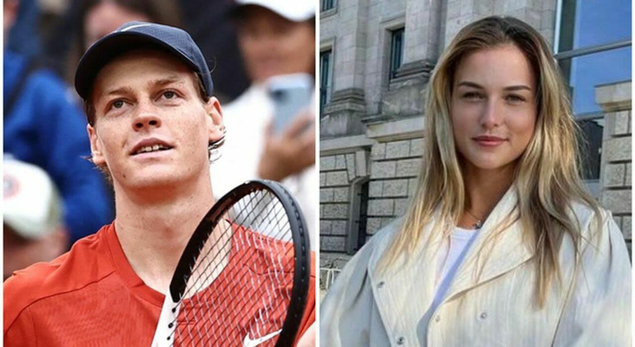 Sinner and Kalinskaya, smiles and complicit glances during the tennis player's match at Wimbledon: a romantic scene