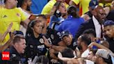 Watch: Uruguay players enter stands after Copa America semifinal defeat, throw punches at Colombian fans | Football News - Times of India