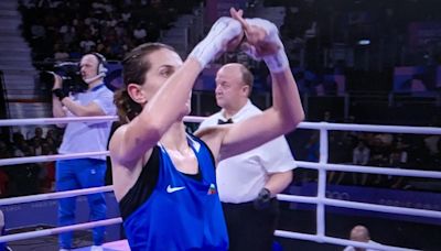 Opponent of gender-row boxer Lin Yu-ting protests after suffering defeat