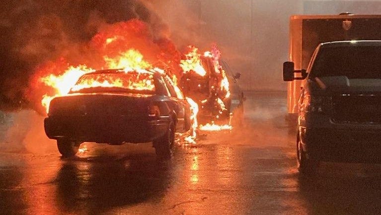 'Unacceptable': At least 15 Portland police cars burned, arson investigation underway
