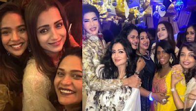 Amid Suchitra Attacking Her Over Selfie With Vijay, Trisha Attends Varalaxmi's Wedding Celebration