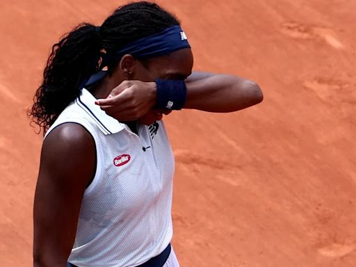 Las lágrimas de la número 3 del mundo Coco Gauff en plena semifinal de Roland Garros